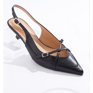 Elegant Black Slingback Women's Shoes